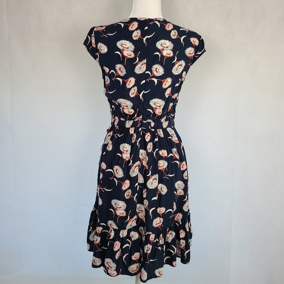 J CREW MERCANTILE Faux-wrap Ruffled Dress, Size 2 - Picture 4 of 10